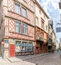 Historic old town in Rennes with half-timbered houses Royalty Free Stock Photo