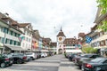 Historic old town of Willisau in canton Lucerne with city gate Royalty Free Stock Photo