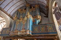 historic organ in the church of Pleyben Royalty Free Stock Photo