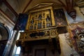 Historic organ in a medieval church musical instrument