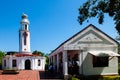 Historic Pacific war memorial lighthouse Corregidor Island, Mani