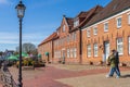 Historic packing house in the port area of Hooksiel, Germany