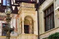 Historic Paintings inside the walls of Peles Castle, Sinaia, Prahova, Romania Royalty Free Stock Photo
