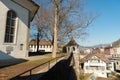 Historic park in Thun in Switzerland