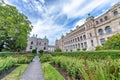 Historic parliament building in the citycenter of Victoria with Royalty Free Stock Photo