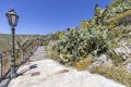 Historic path of Saracens in mountains between Taormina and Castelmola, along the slope of Monte Tauro, Sicily Italy Royalty Free Stock Photo