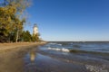 The historic Pelee Island Lighthouse in autumn