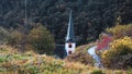 Historic Pfarrkirche St. Martin church at Ediger-Eller town in Germany.