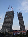 Historic Picture of Beijing CCTV Building under construction
