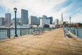 Historic Pier 7 with San Francisco financial district, California, USA Royalty Free Stock Photo