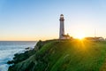 Sunset at Historic Lighthouse - Pigeon Point Lighthouse - California, USA