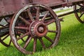 Historic Pioneer Covered Wagon Wheel Royalty Free Stock Photo