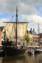 Historic Pirate boat in Groningen.The Netherlands