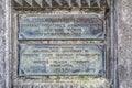 Historic plaque on the Siuslaw River Bridge in Florence, Oregon, USA - November 20, 2021