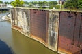 Historic Plaquemine gates at river