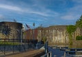 Historic Plaquemine Locks Showing Edge of Lockhouse and Boardwalk over the Water