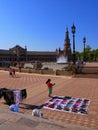 The historic Plaza de EspaÃÂ±a in Seville Spain