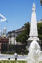 Historic Plaza de Mayo with its water fountain pyramid and government house-Pink House,Buenos Aires Argentina