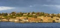 Historic Port Townsend, Washington Waterfront at Sunrise. Royalty Free Stock Photo