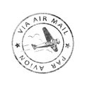 Historic Postmark Air mail Royalty Free Stock Photo