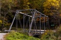 Historic Pratt Truss Bridge - East Fork Greenbrier River, West Virginia Royalty Free Stock Photo