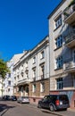 Historic prestigious tenement houses at Narbutta street in Mokotow district of Warsaw in Poland