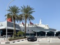 The historic Queen Elizabeth II, now a luxury floating hotel in Port Rashid, Dubai Royalty Free Stock Photo