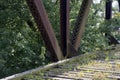 Historic railroad bridge Marietta Ohio Royalty Free Stock Photo