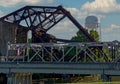 HIstoric Railroad Bridge Truss Bridge in Plaquemine, Louisiana Iberville Parish Royalty Free Stock Photo