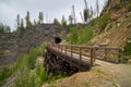 Kelowna Myra Canyon Trestle 10 and Tunnel Royalty Free Stock Photo