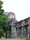 The historic railway bridge at Gundagai Royalty Free Stock Photo
