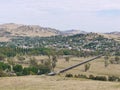 A historic railway and highway Royalty Free Stock Photo