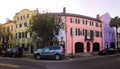 Historic Rainbow Row, Charleston, SC Royalty Free Stock Photo