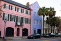 Historic Rainbow Row, Charleston, SC Royalty Free Stock Photo