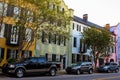 Historic Rainbow Row, Charleston, SC Royalty Free Stock Photo