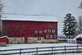 Historic Red and Stone Barn Royalty Free Stock Photo
