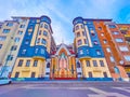 Historic residential houses and Frankel Leo Synagogue, Budapest, Hungary