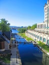 Historic Rideau Canal Locks at Chateau Laurier, Ottawa, Ontario Royalty Free Stock Photo