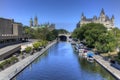 The historic Rideau Canal, Ottawa, Canada Royalty Free Stock Photo