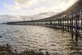 Historic Rio Tinto Pier by sunset in Huelva, Andalusia, Spain Royalty Free Stock Photo