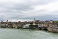 Historic river front old town of Rheinfelden on the Upper Rhine