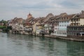 Historic river front old town of Rheinfelden on the Upper Rhine