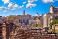 Historic Roman Forum in Rome scenic springtime view