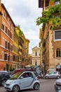 Historic Rome street view Borgo rione Italy