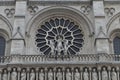 The Rose Window Notre Dame Cathedral in Paris, France