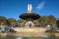 Historic famous old rotonde fountain aix en provence france