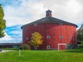 The historic round barn at the Shelburne Museum in Shelburne, Vermont