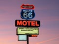 Historic Route 66 neon sign Royalty Free Stock Photo