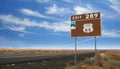 Historic Route 66 road in Arizona