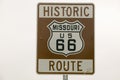 Historic Route 66 road sign Royalty Free Stock Photo